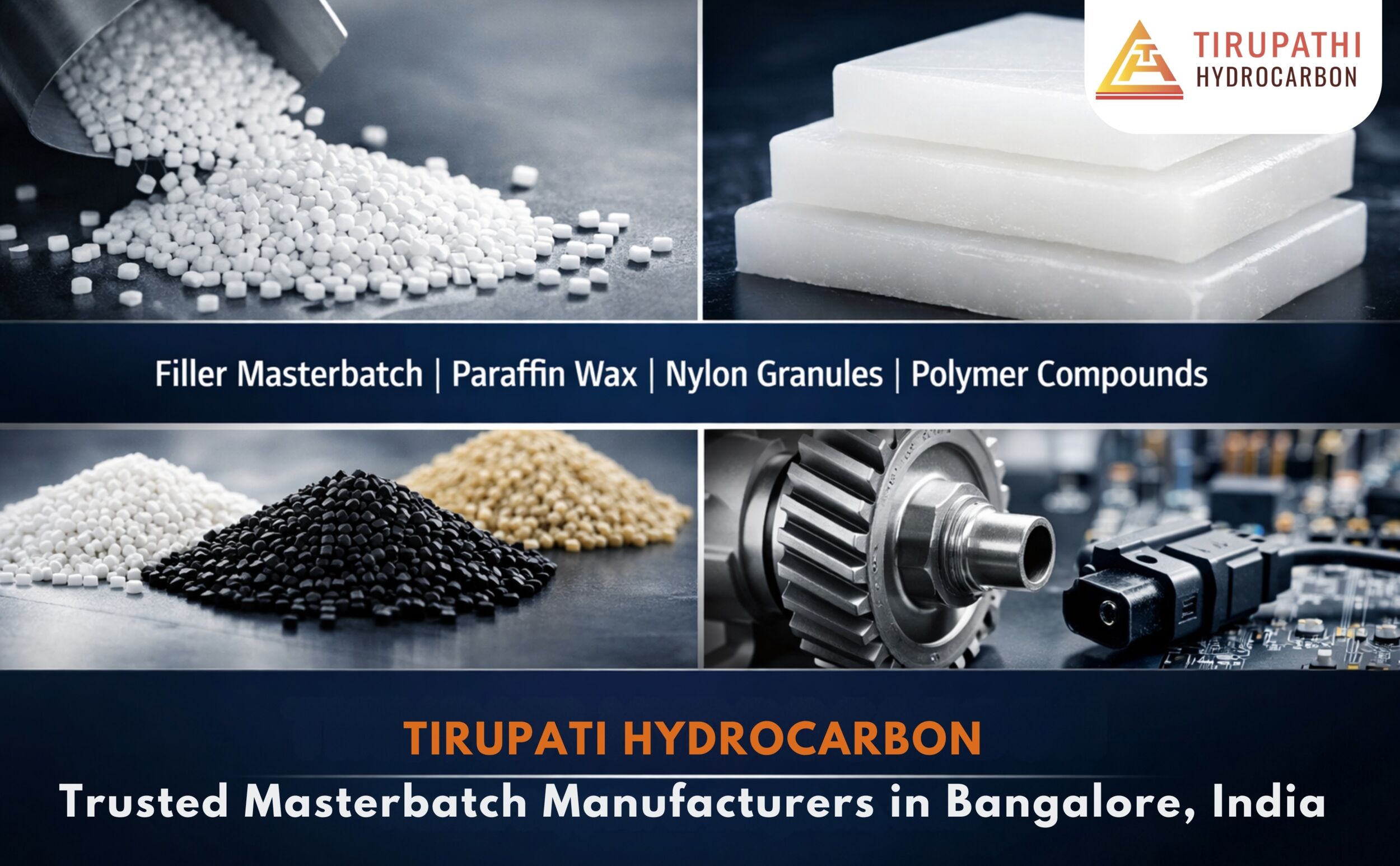 Trusted Filler Masterbatch Manufacturer in Bangalore, India | Applications of Nylon Granules & Polymer Compounds